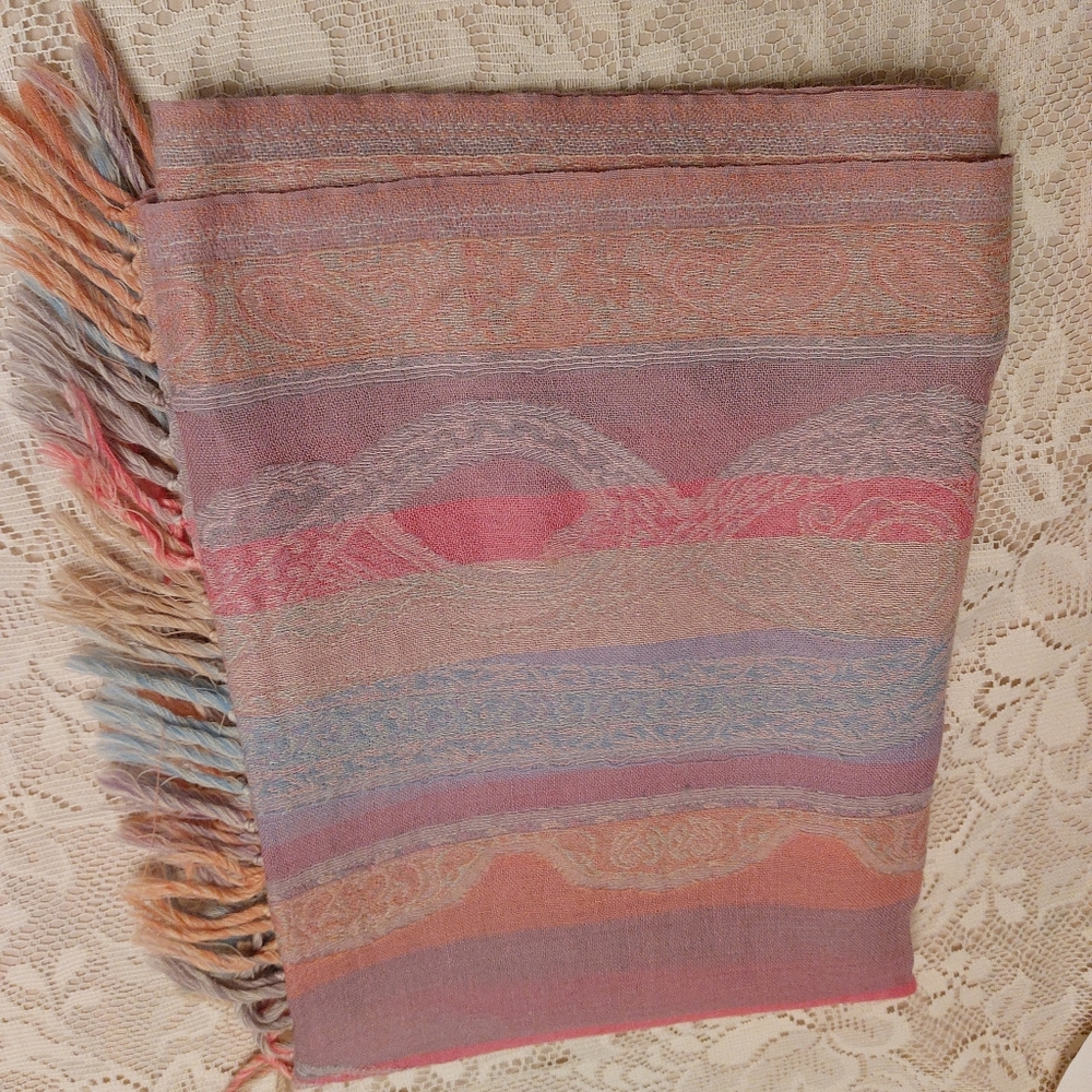 Beautiful pastel colours wrap/shawl